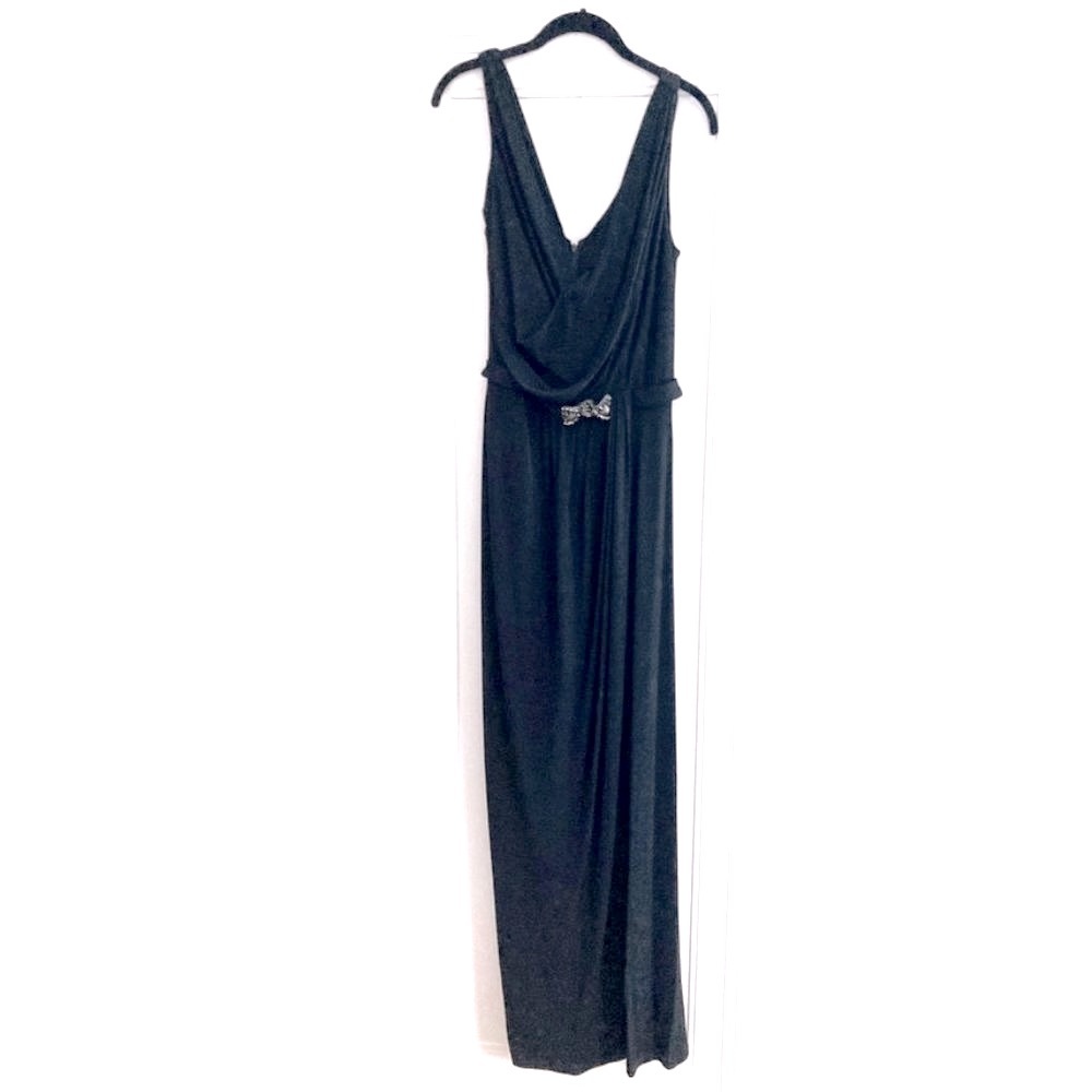 Rickie Freeman teri Jon art deco  
 prom formal or  wedding guest black tie gala